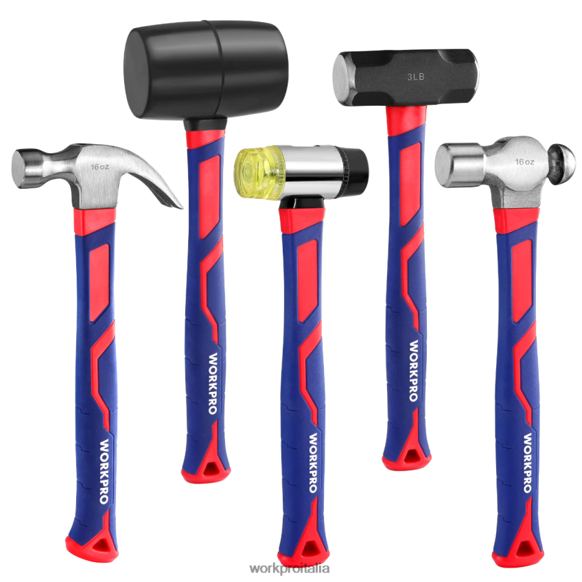 WORKPRO Set di martelli da 5 pezzi moderno B0600L136 attrezzo