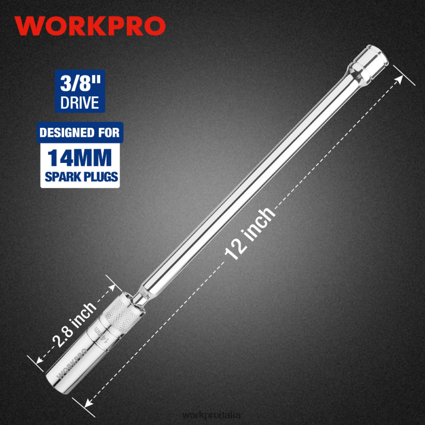 WORKPRO candela girevole magnetica con presa a muro sottile moderno B0600L144 attrezzo