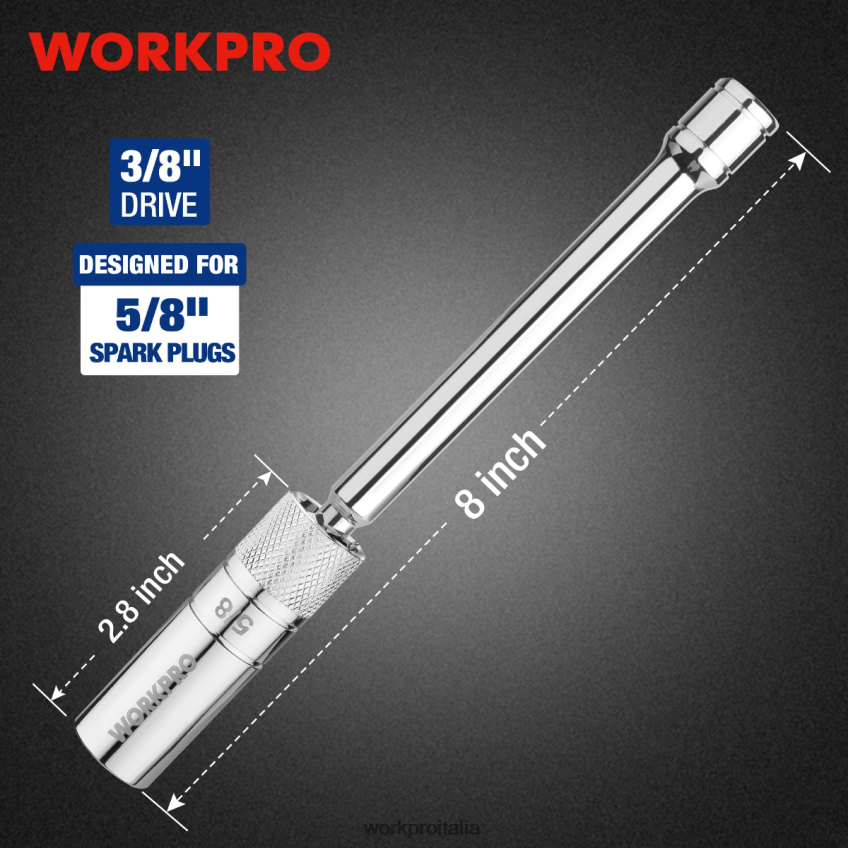 WORKPRO candela girevole magnetica con presa a muro sottile moderno B0600L146 attrezzo