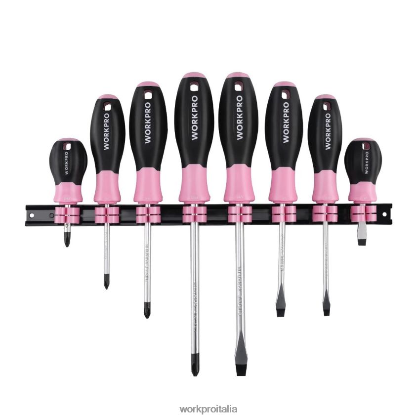 WORKPRO Set da 8 cacciaviti magnetici con rack organizer utile B0600L247 attrezzo