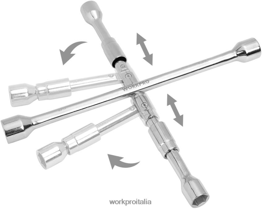 WORKPRO Chiave a croce universale a 4 vie con aletta pieghevole da 14 pollici utile B0600L90 attrezzo