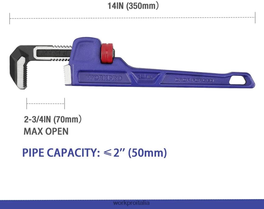 WORKPRO Chiave idraulica diritta per carichi pesanti da 14 pollici utile B0600L89 attrezzo