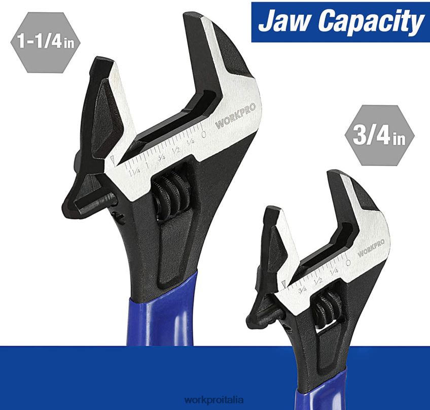 WORKPRO Set di 2 chiavi regolabili per garage domestici e fai da te utile B0600L87 attrezzo