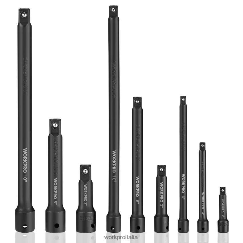 WORKPRO Set di barre di estensione per avvitatore a percussione da 9 pezzi moderno B0600L141 attrezzo