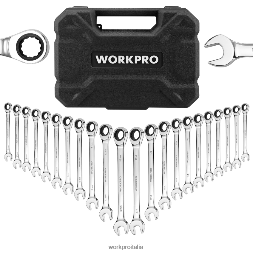 WORKPRO Set di chiavi combinate a cricchetto da 22 pezzi moderno B0600L81 attrezzo