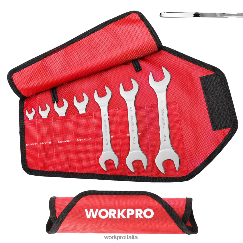 WORKPRO Set di chiavi metriche supersottili da 7 pezzi con custodia organizer arrotolabile utile B0600L96 attrezzo