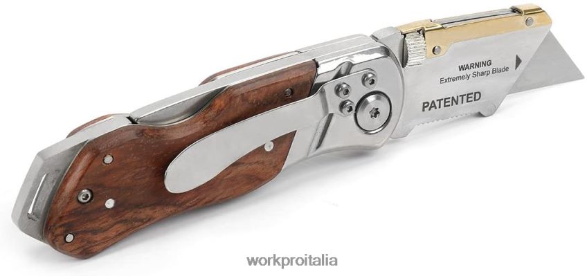 WORKPRO Coltello multiuso pieghevole con manico in legno taglierina resistente moderno B0600L39 attrezzo
