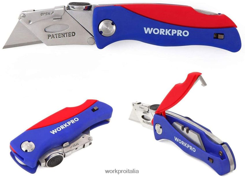 WORKPRO Coltello multiuso pieghevole taglierino a cambio rapido utile B0600L50 attrezzo