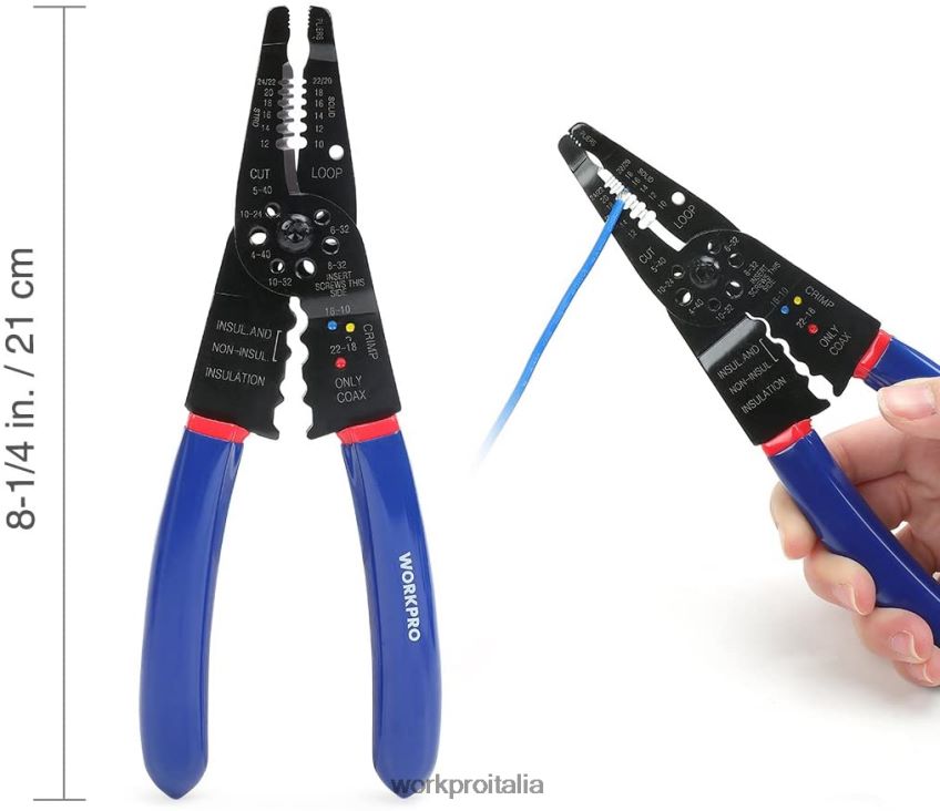 WORKPRO Kit di riparazione elettrica per terminali a crimpare da 582 pezzi, connettori per cavi, tubi termorestringenti con spelafili utile B0600L152 attrezzo