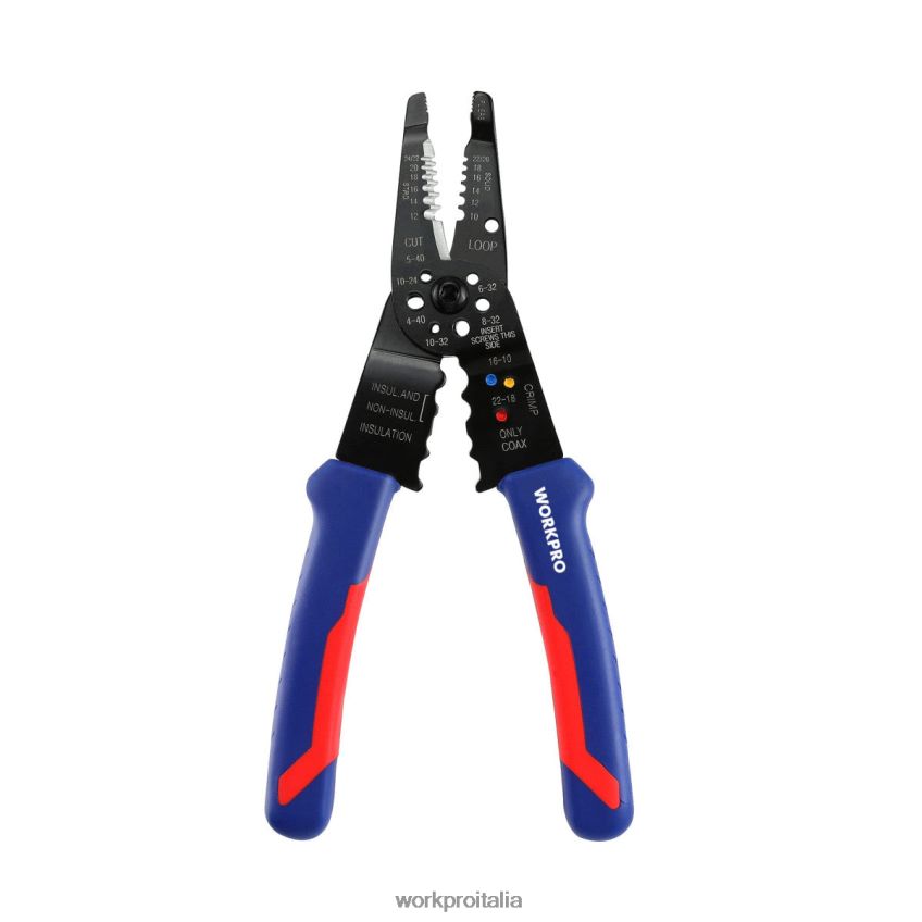 WORKPRO Spelafili da 8 pollici, tagliafili multiutensile per spelare, tagliare e crimpare utile B0600L158 attrezzo