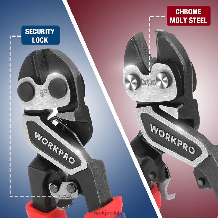 WORKPRO mini tagliabulloni con blocco di sicurezza e leva più efficiente moderno B0600L154 attrezzo