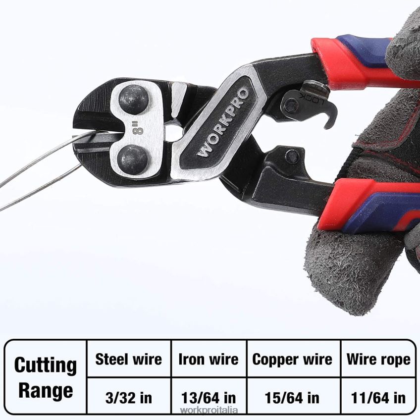 WORKPRO mini tagliabulloni con blocco di sicurezza e leva più efficiente moderno B0600L154 attrezzo
