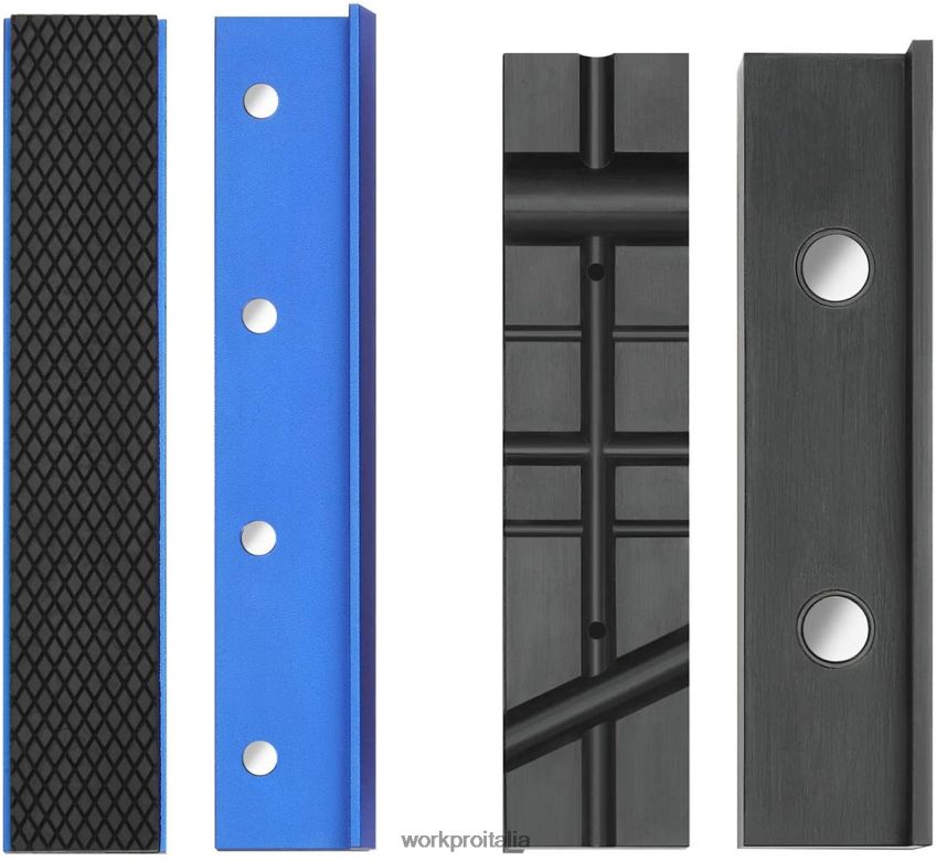 WORKPRO Cuscinetti per ganasce a 2 paia, protezioni per coperture ganasce magnetiche, cuscinetti per ganasce multi-scanalatura e set di cuscinetti in alluminio moderno B0600L117 attrezzo