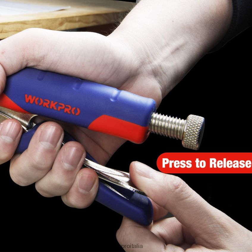 WORKPRO Morsetto frontale in metallo con foro tascabile per la lavorazione del legno e foro tascabile moderno B0600L116 attrezzo