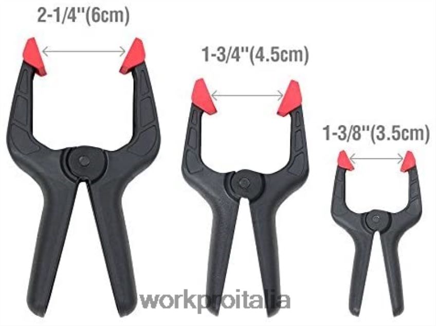 WORKPRO Set di morsetti a molla in nylon da 16 pezzi per la lavorazione del legno, studi fotografici e lavori fai da te moderno B0600L125 attrezzo