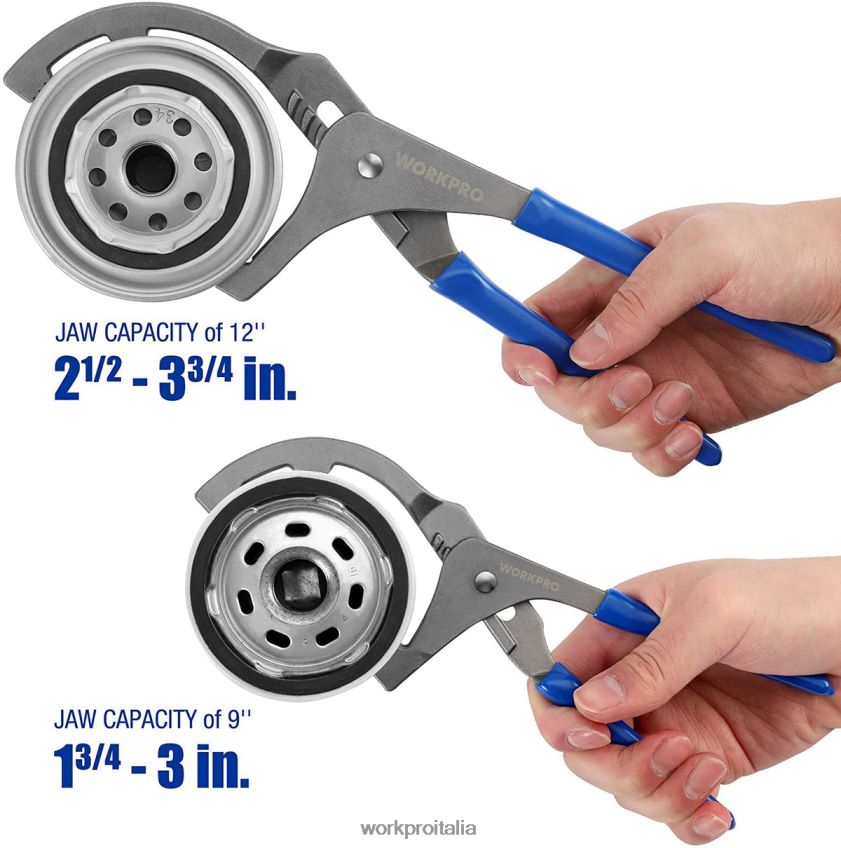 WORKPRO Set di 2 pinze/chiavi per filtri olio utile B0600L76 attrezzo