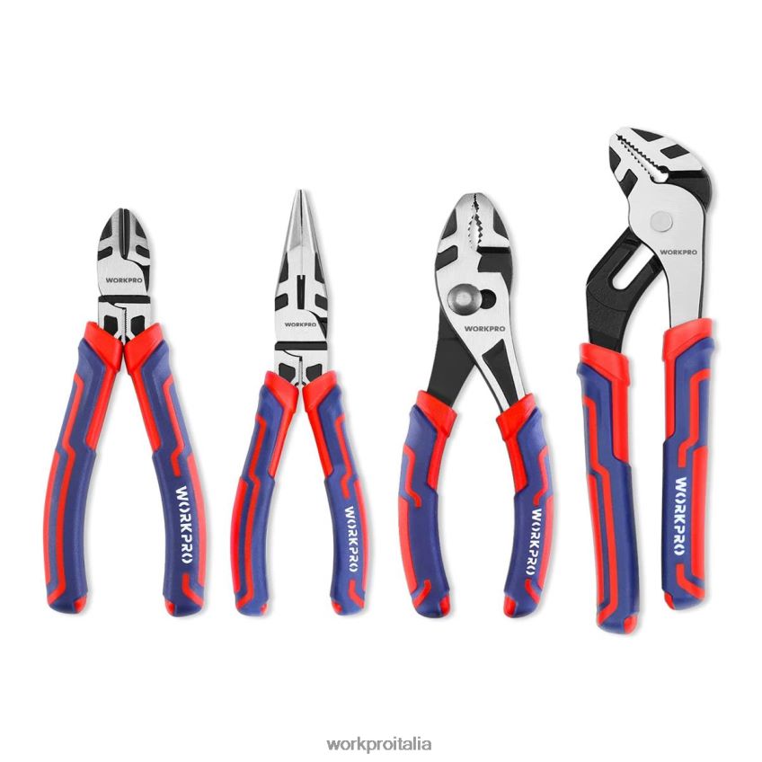 WORKPRO Set di 4 pinze da costruzione premium CR-V moderno B0600L72 attrezzo