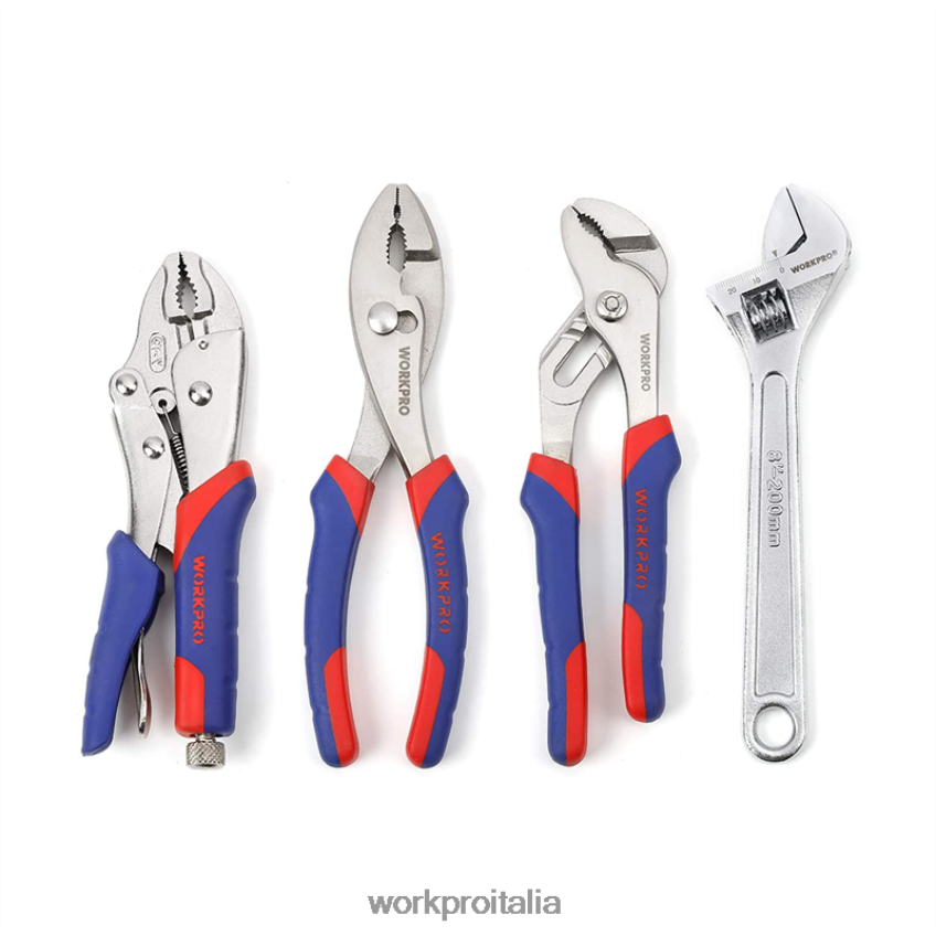 WORKPRO Set di 4 pinze per kit di strumenti per la manutenzione domestica utile B0600L79 attrezzo