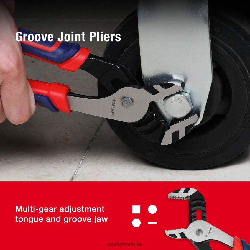 WORKPRO Set di 5 pinze da costruzione premium CR-V con custodia utile B0600L66 attrezzo