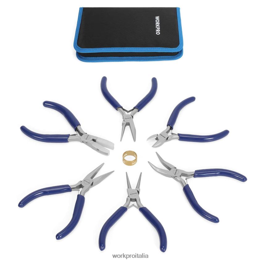 WORKPRO Set di 7 pinze per gioielli per strumenti per la creazione di gioielli con custodia facile da trasportare utile B0600L77 attrezzo