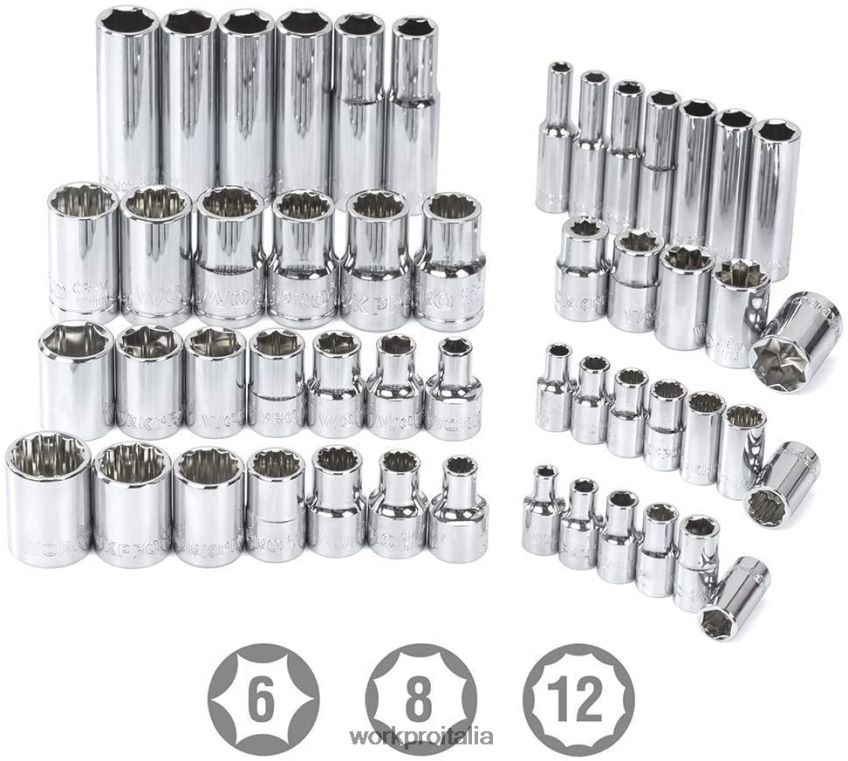 WORKPRO Set di attrezzi meccanici professionali universali da 450 pezzi con custodia resistente utile B0600L306 attrezzo