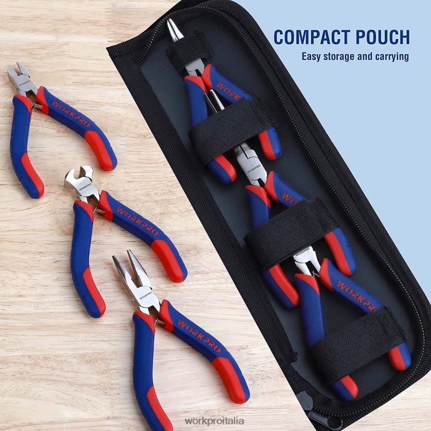 WORKPRO Set mini pinze da 6 pezzi con custodia utile B0600L64 attrezzo