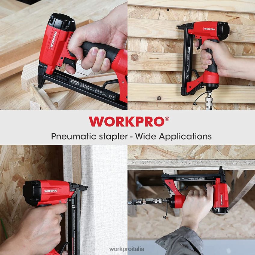 WORKPRO Graffatrice pneumatica calibro 20 per carpenteria, lavorazione del legno e progetti fai da te utile B0600L61 attrezzo