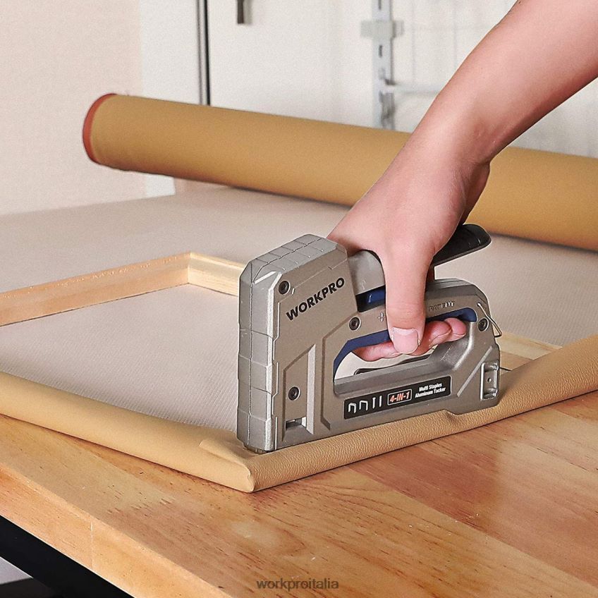 WORKPRO chiodatrice chiodatrice in alluminio 4 in 1 per carichi pesanti con 2000 graffette utile B0600L58 attrezzo