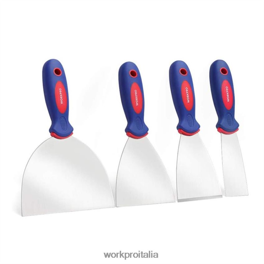 WORKPRO Set di 4 spatole in acciaio inox nuovo B0600L149 attrezzo