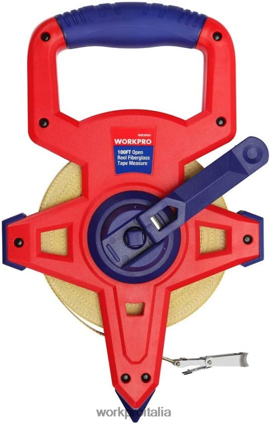 WORKPRO Nastro metrico a bobina aperta con doppia lama in fibra di vetro rivestita in nylon, 100 piedi nuovo B0600L109 attrezzo