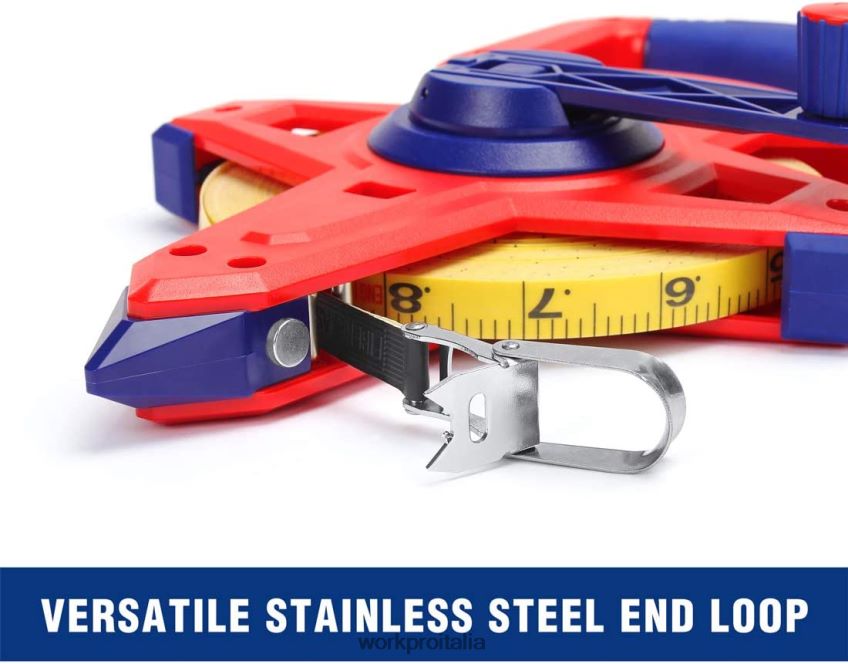 WORKPRO Nastro metrico a bobina aperta con doppia lama in fibra di vetro rivestita in nylon, 100 piedi nuovo B0600L109 attrezzo