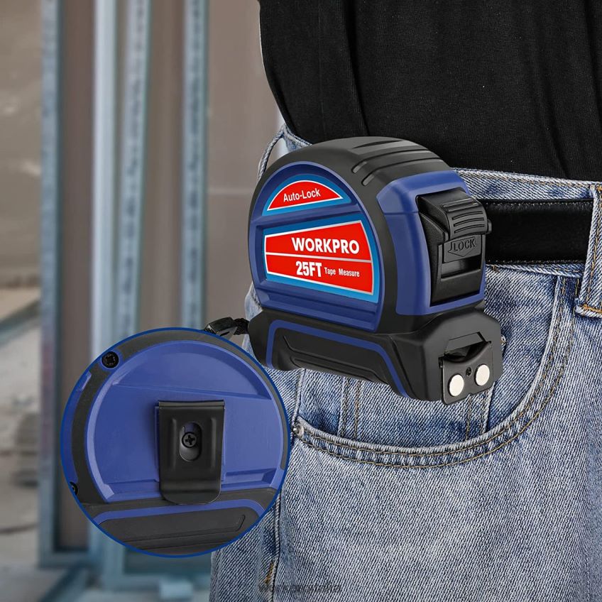 WORKPRO metro a nastro con blocco automatico 25 piedi utile B0600L111 attrezzo